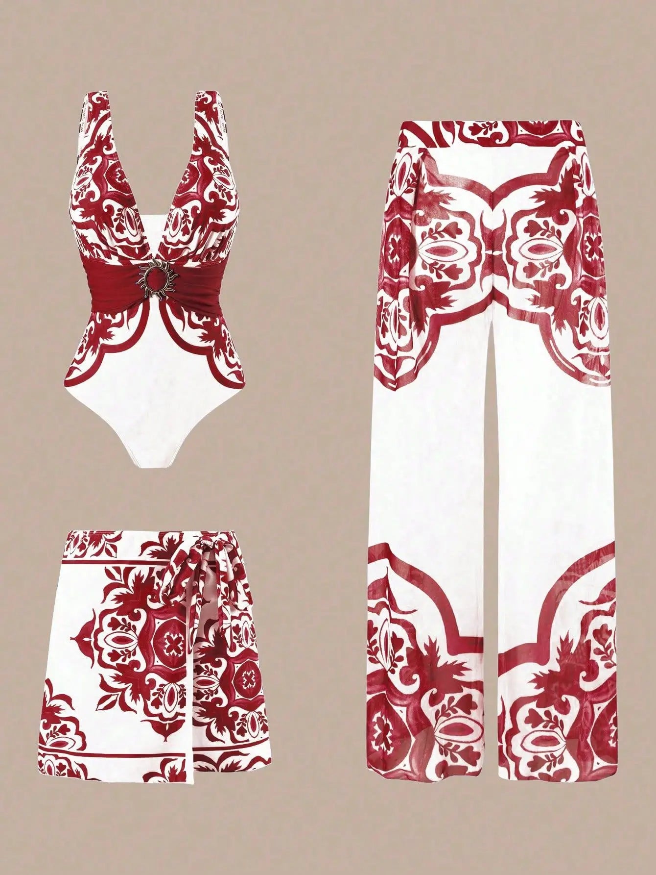 Santorini Bloom Luxe Swim Collection