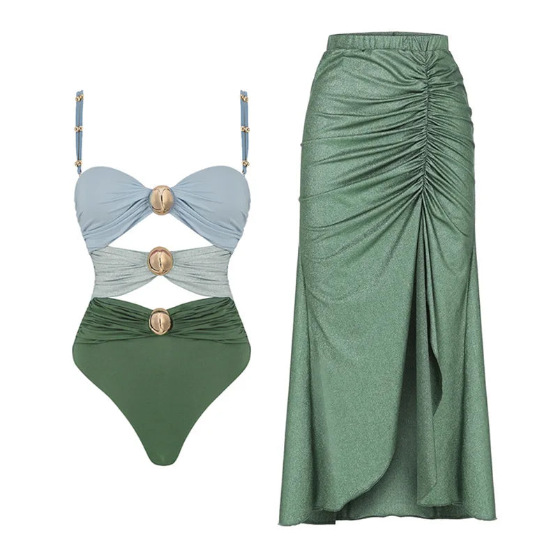 Santorini Bloom Luxe Swim Collection