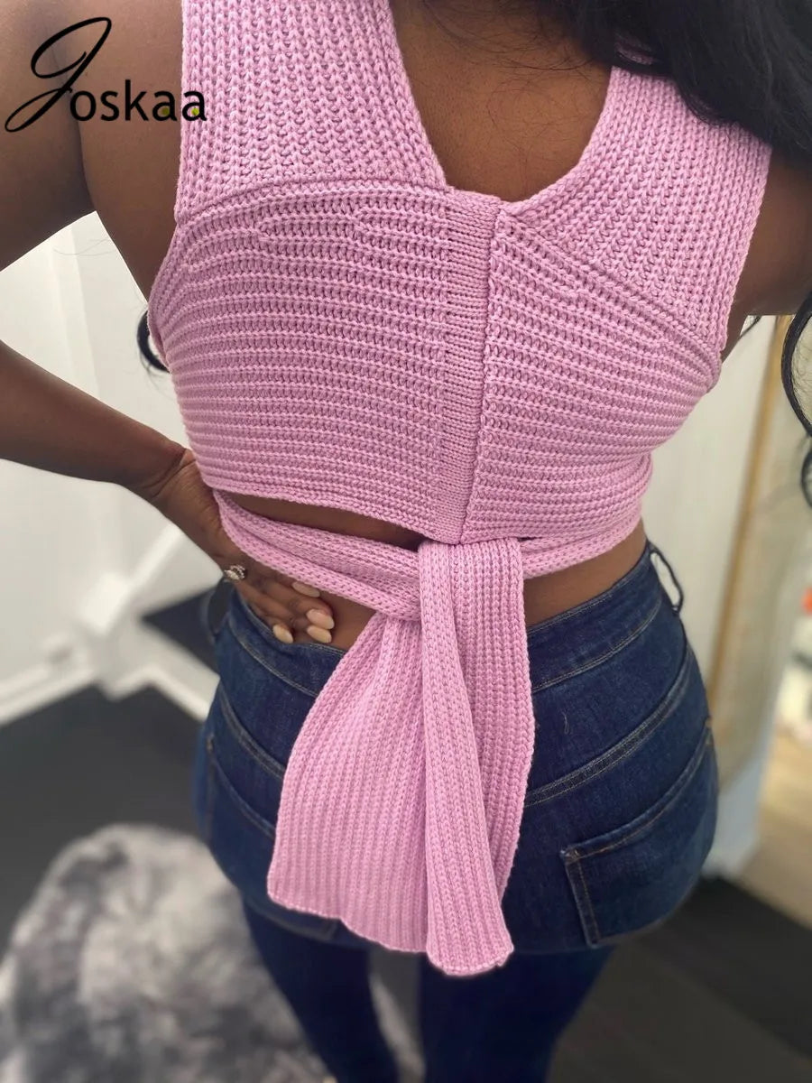 Luxe Wrap Knit Halter Top