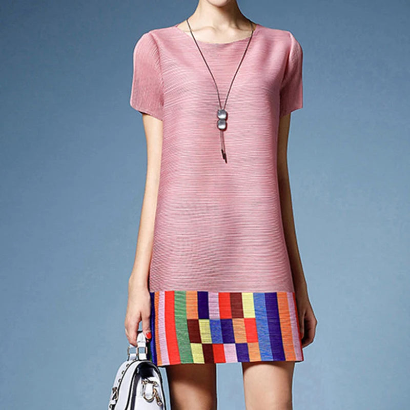 Sunset Statement Pleated Dress