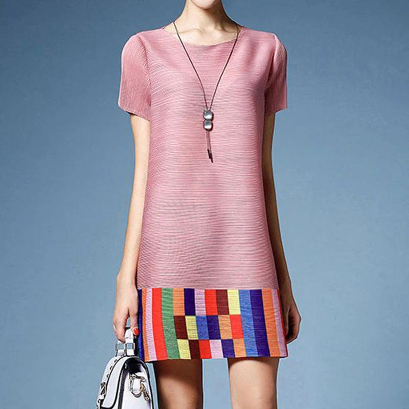 Sunset Statement Pleated Dress