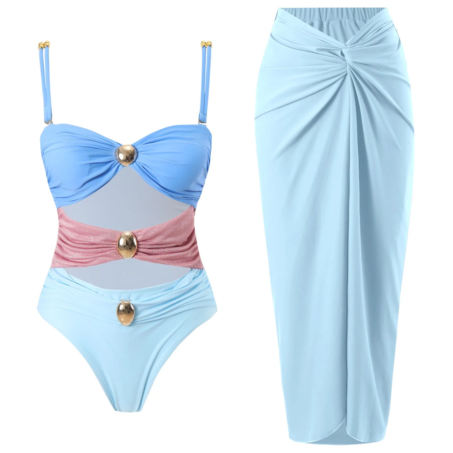Santorini Bloom Luxe Swim Collection