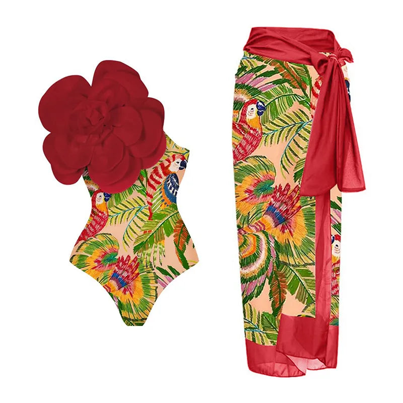 Santorini Bloom Luxe Swim Collection