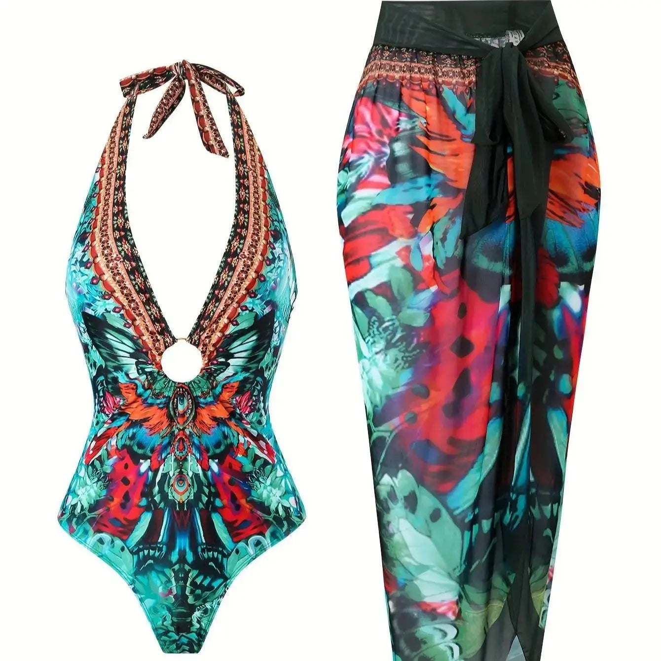 Santorini Bloom Luxe Swim Collection