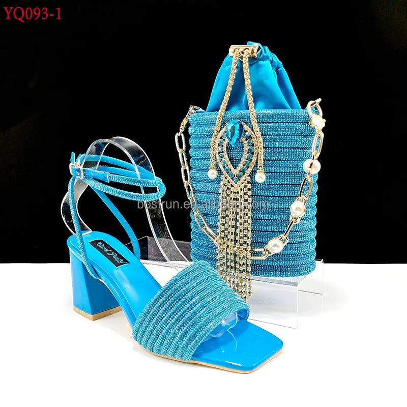 Crown Luxe Crystal Shoe & Bag Set