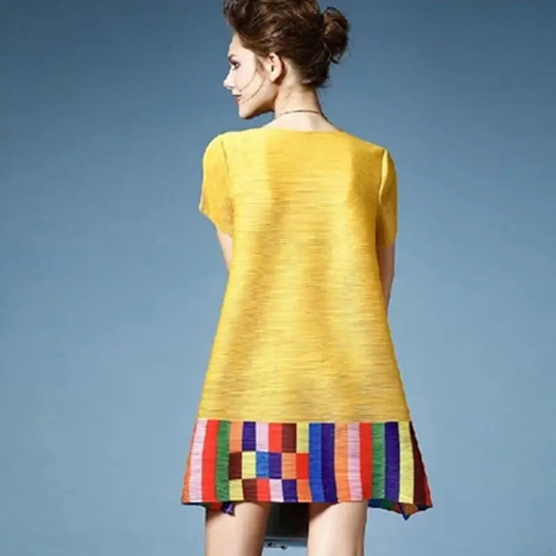 Sunset Statement Pleated Dress